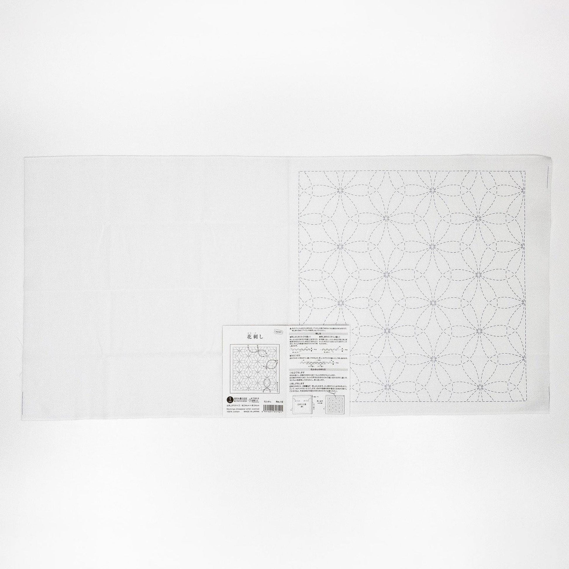 The image is a white piece of paper with a pattern and instructions printed on it.