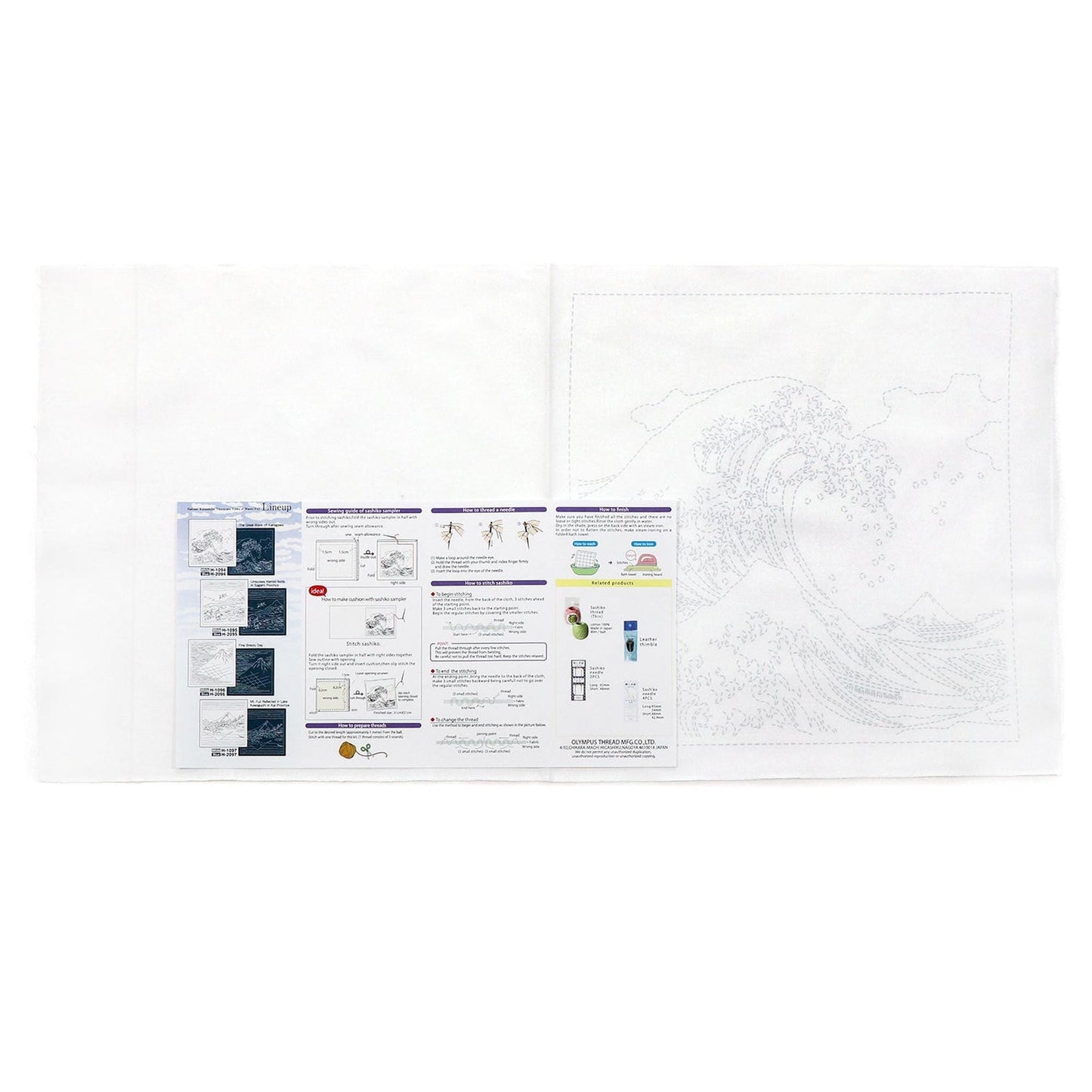 The image is a large sheet of paper with instructions and diagrams for a painting kit, likely for creating a painting of a wave.