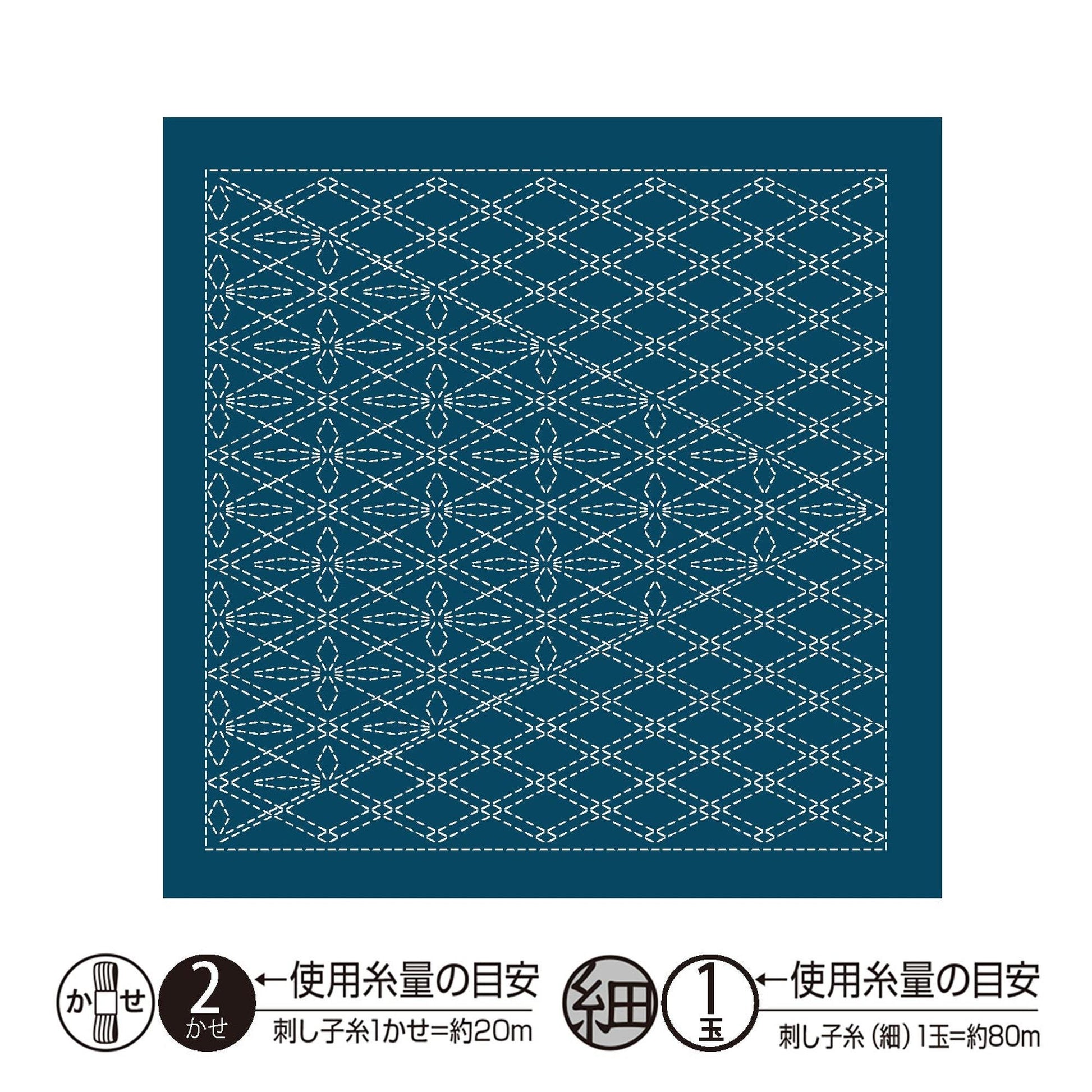 The image is a square with a repeating pattern of white lines and dots in shades of blue and gray. The pattern is intricate and visually striking.
