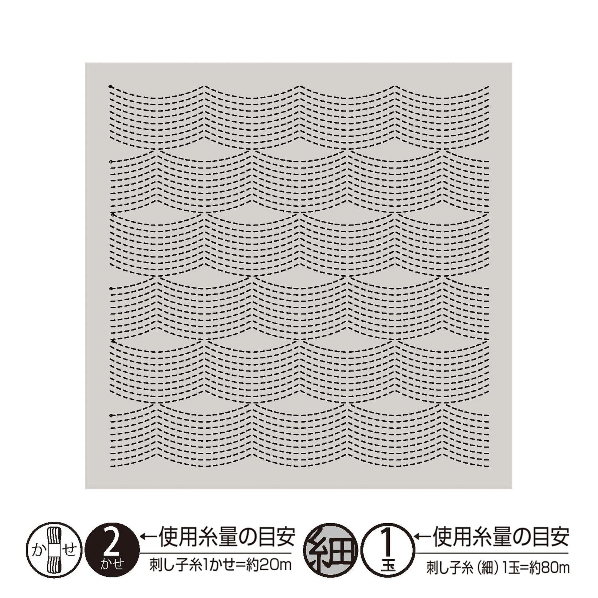 The image is a square with a repeating pattern of wavy lines, which appears to be a stencil or a design.