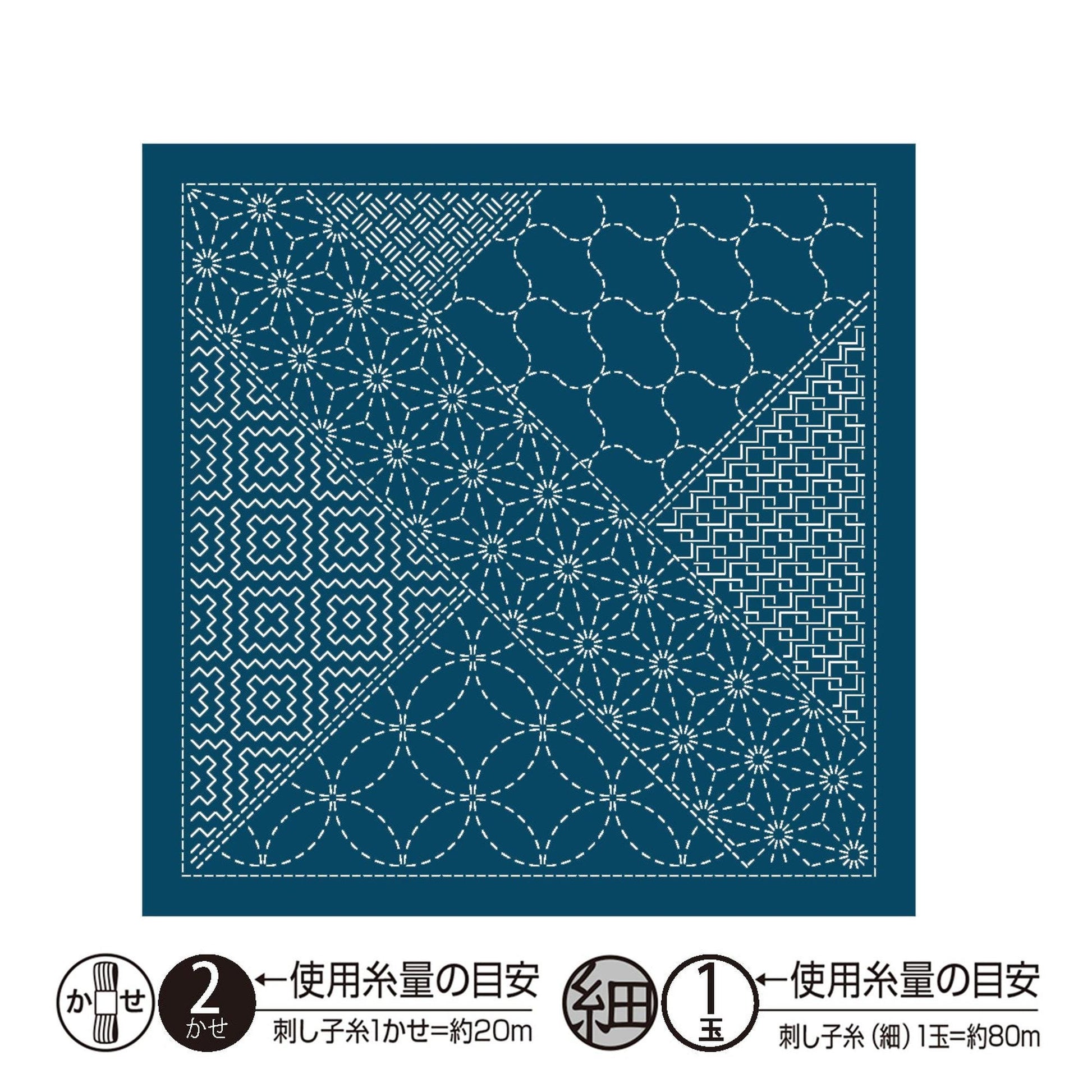 The image is a square with a variety of intricate patterns and designs, including geometric shapes, floral motifs, and abstract patterns. The image is in Japanese, and the text below the image provides additional information about the patterns and their size.