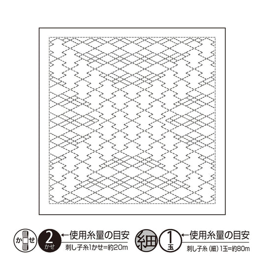 The image is a square with a repeating pattern of zigzag lines, and there are some text elements below the image.