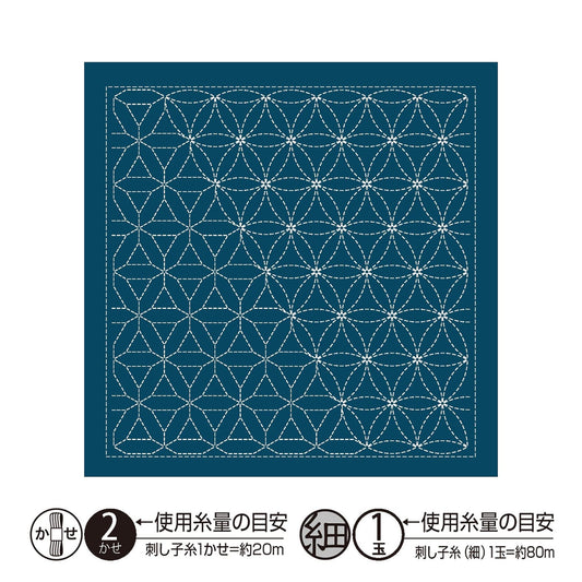 The image is a square with a repeating pattern of white dots arranged in a grid-like design. The pattern is blue in color.