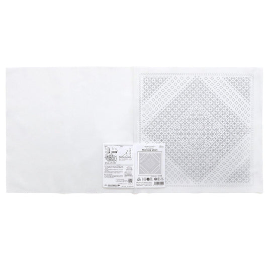 The image is a white square with a black and white pattern on it.
