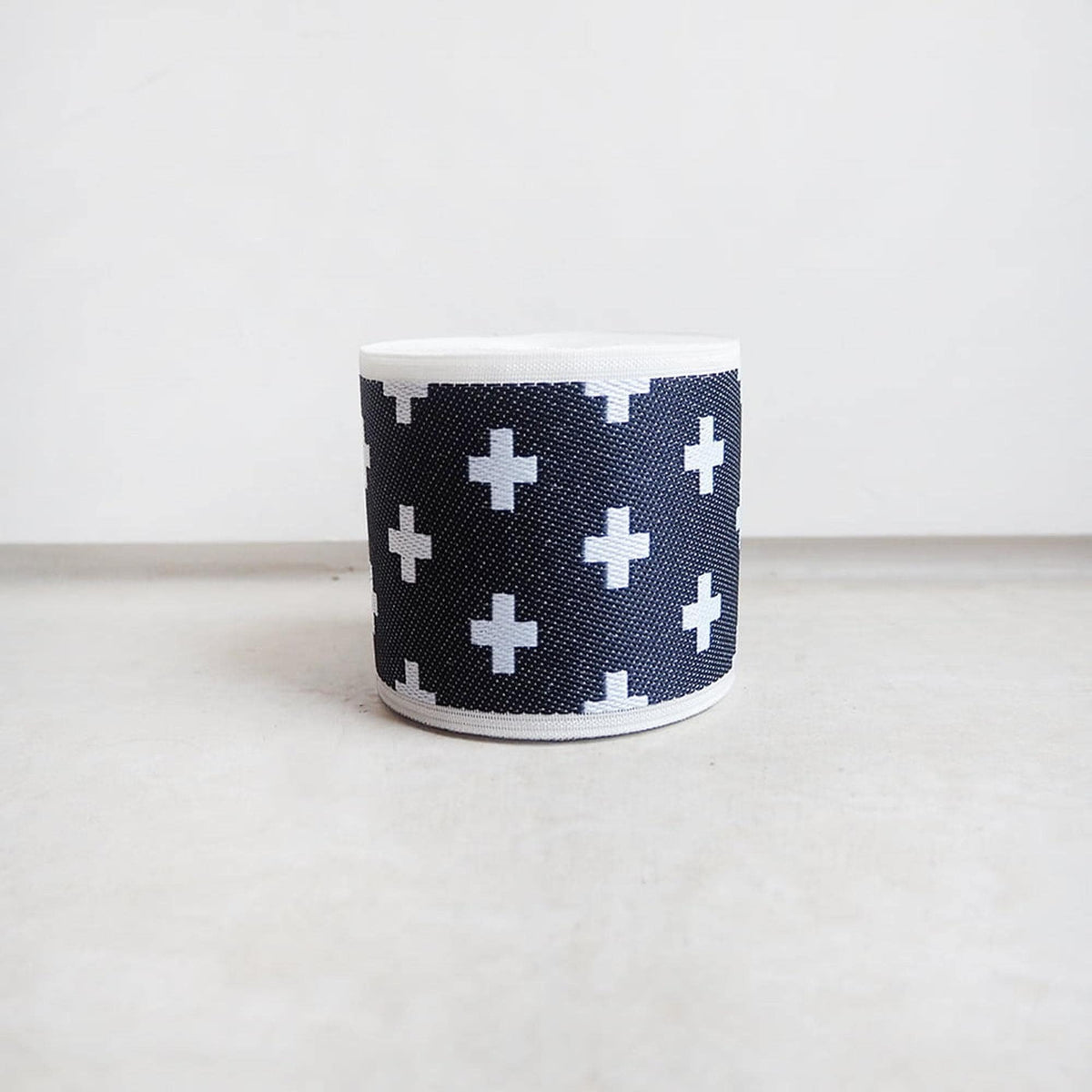 Tatami Edge Tape, Cross Pattern Japanese Jacquard - 8cm Wide | Bag Making, Heavyweight Trim