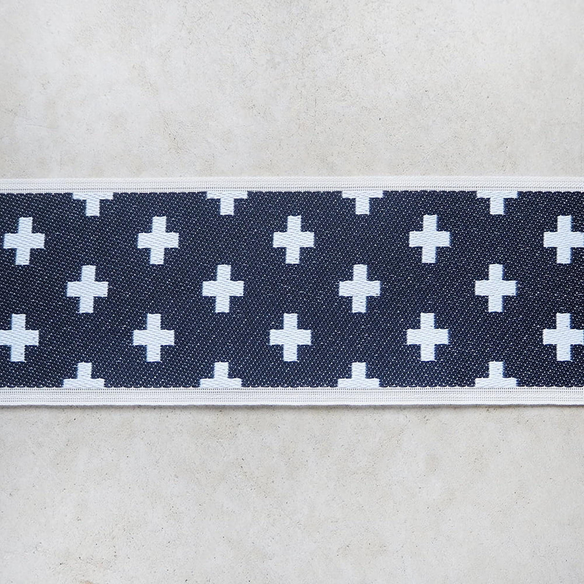 Tatami Edge Tape, Cross Pattern Japanese Jacquard - 8cm Wide | Bag Making, Heavyweight Trim