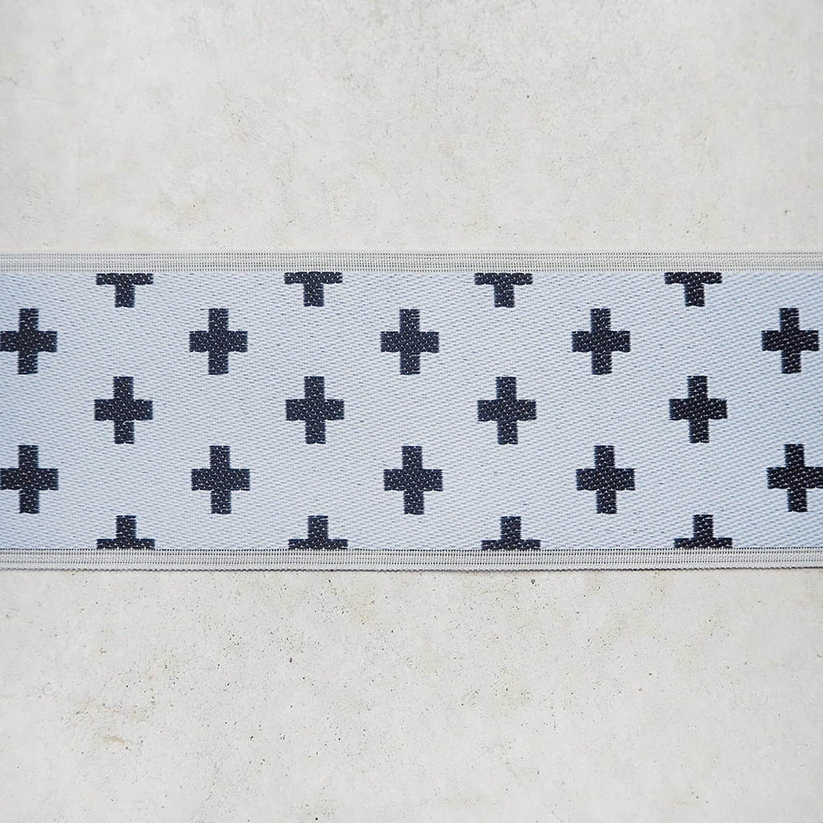 Tatami Edge Tape, Cross Pattern Japanese Jacquard - 8cm Wide | Bag Making, Heavyweight Trim