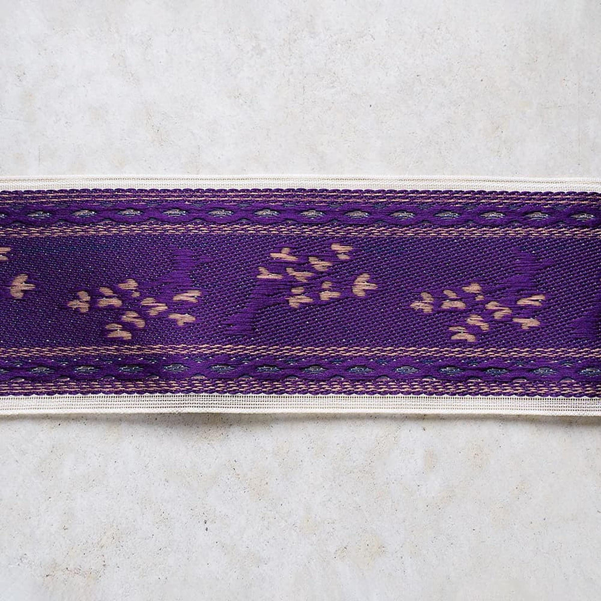 Tatami Edge Tape, Japanese Jacquard Provence Motif Trim | Stiff | 8Cm X 10M For Bags And Pouches