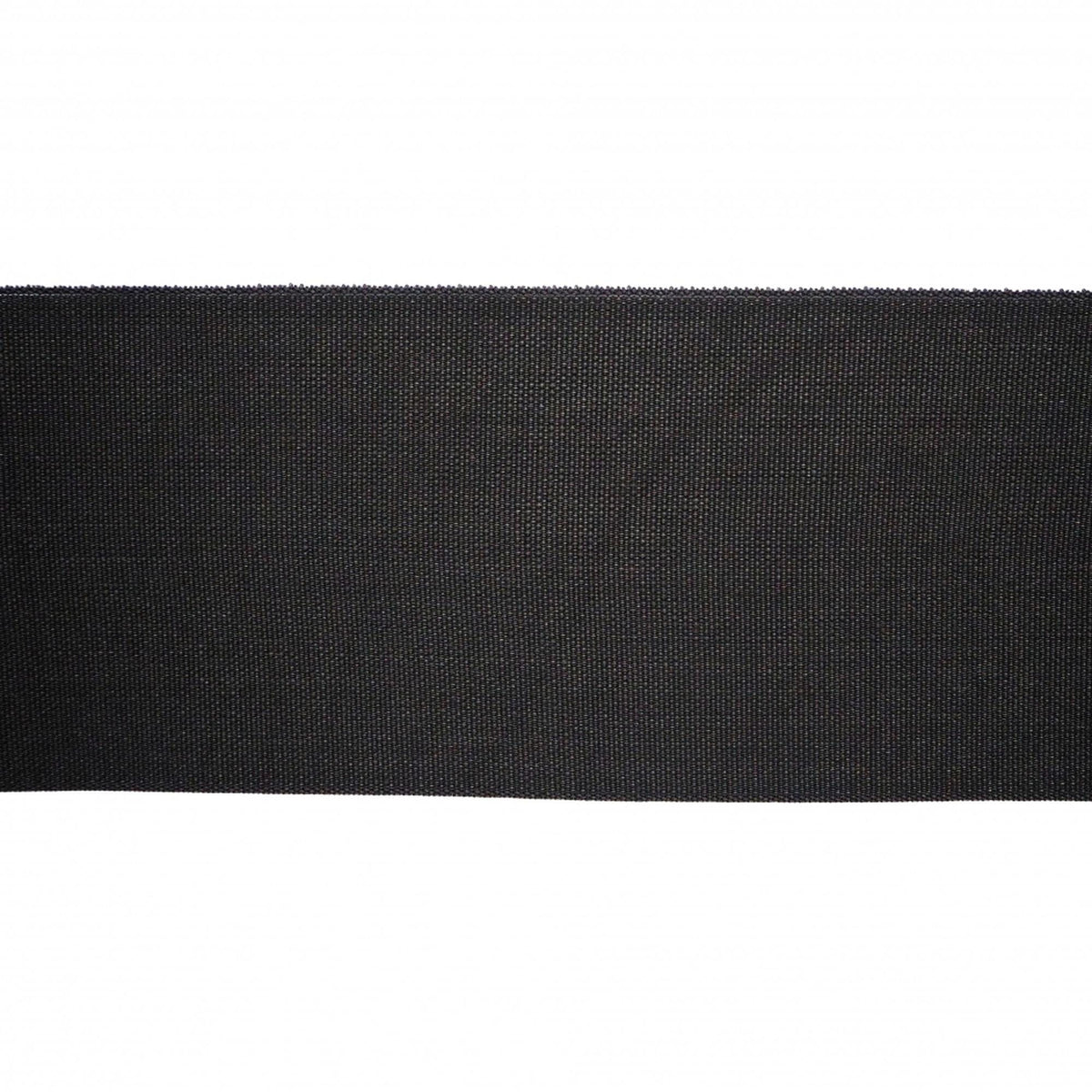 a close-up view of a black fabric or material, which appears to be a type of elastic or stretchy material.