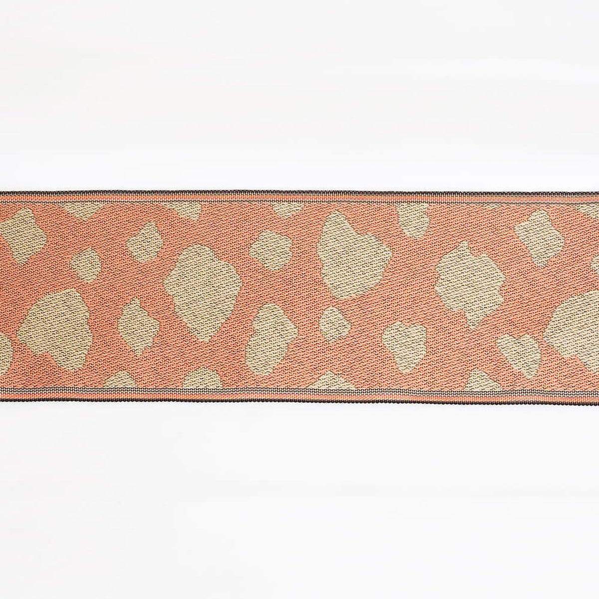 Tatami Edge Tape, Cow Pattern Jacquard Trim | Japanese Textile | 8Cm X 10M | Made In Japan