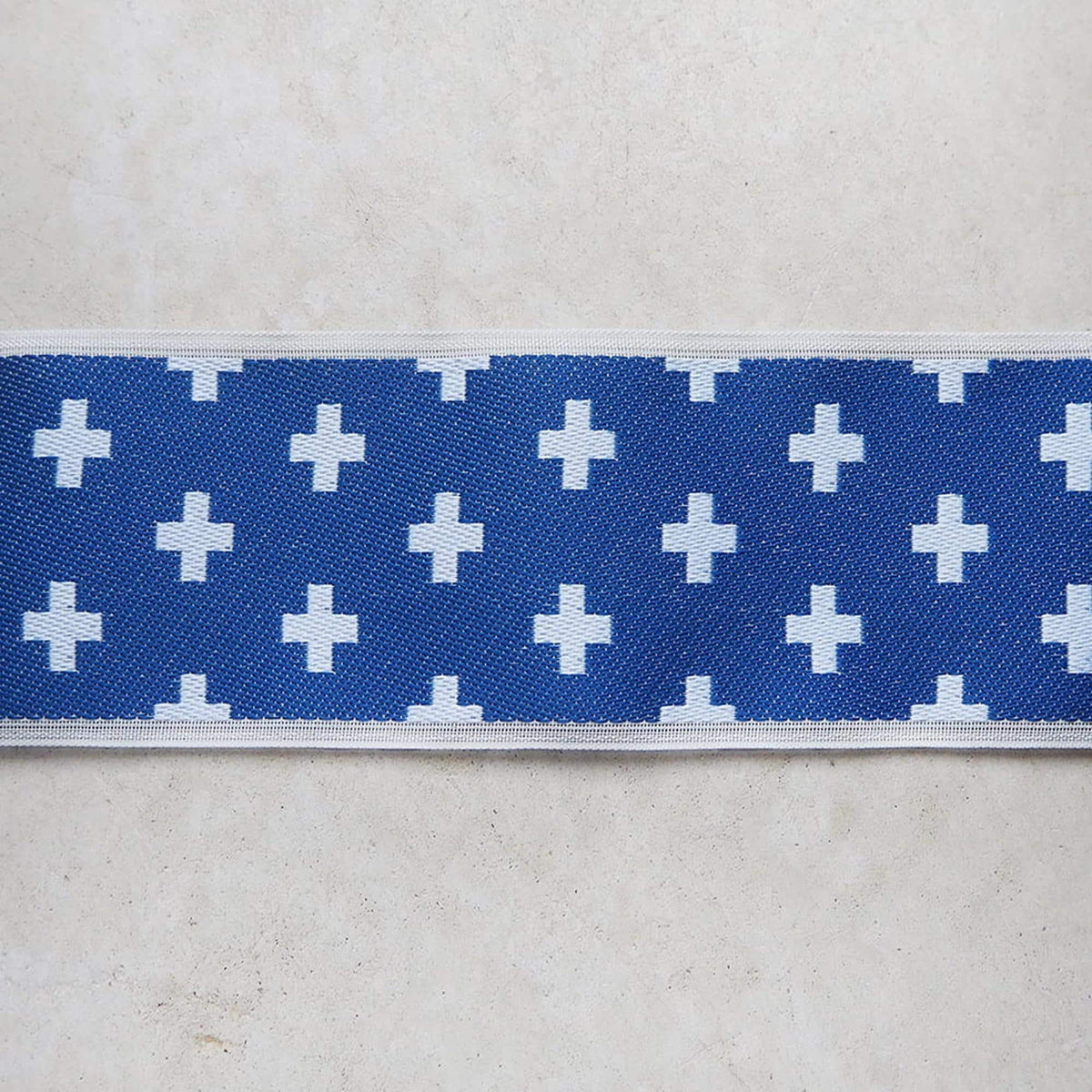 Tatami Edge Tape: Japanese Jacquard Cross Pattern | 8cm Wide, Heavyweight Trim