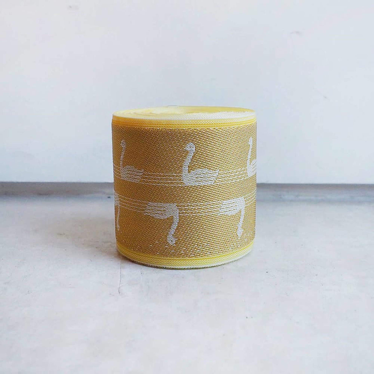 Tatami Edge Tape, Japanese Jacquard Swan Pattern | Heavyweight Trim | 8cm x 10m