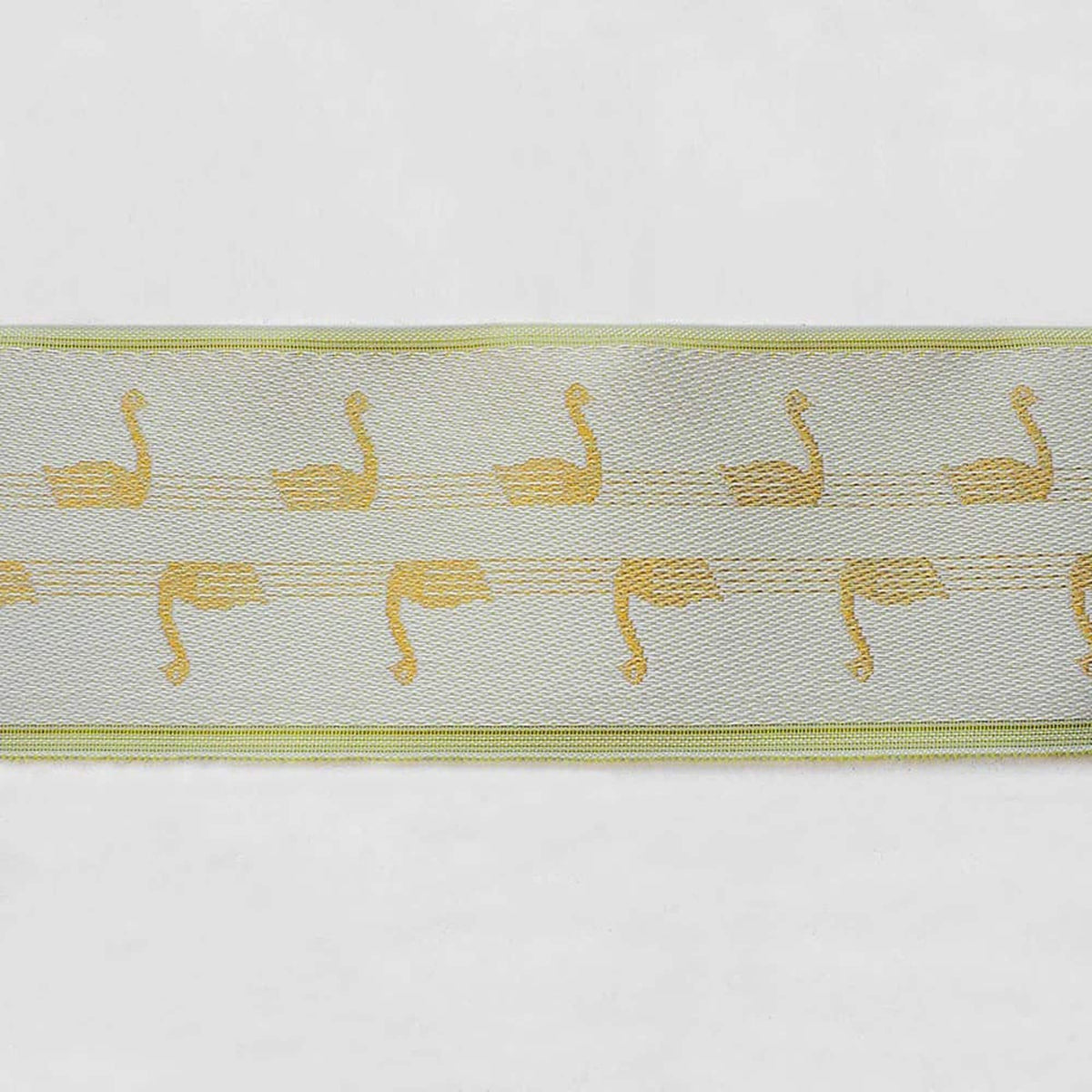 Tatami Edge Tape, Japanese Jacquard Swan Pattern | Heavyweight Trim | 8cm x 10m