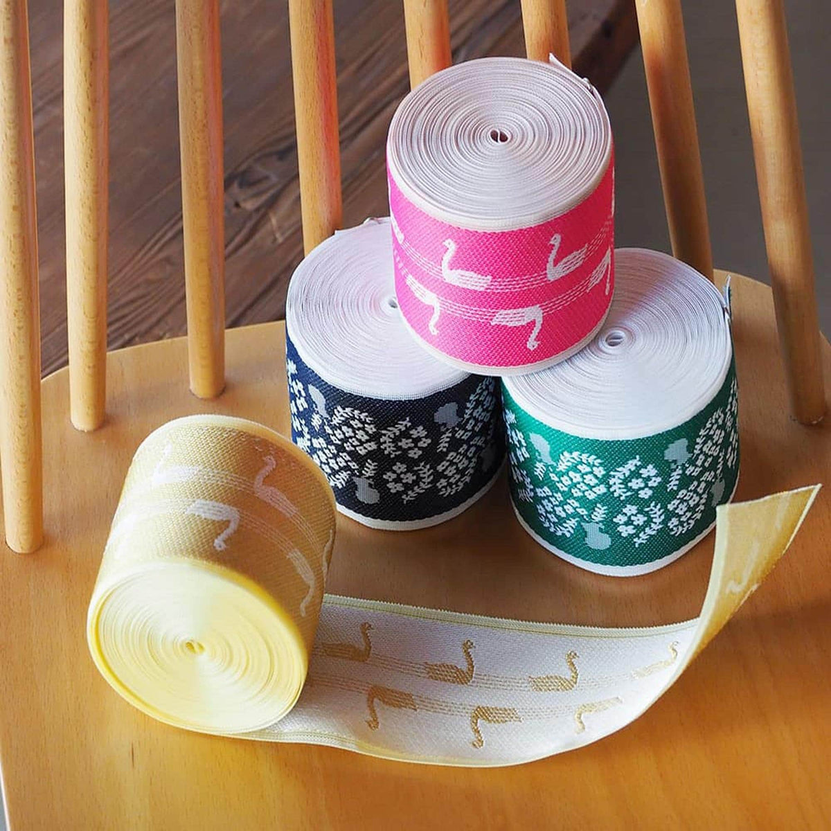 Japanese Jacquard Ribbon, Tatami Beri Edge Trim | Stiff Fabric, 8cm Wide
