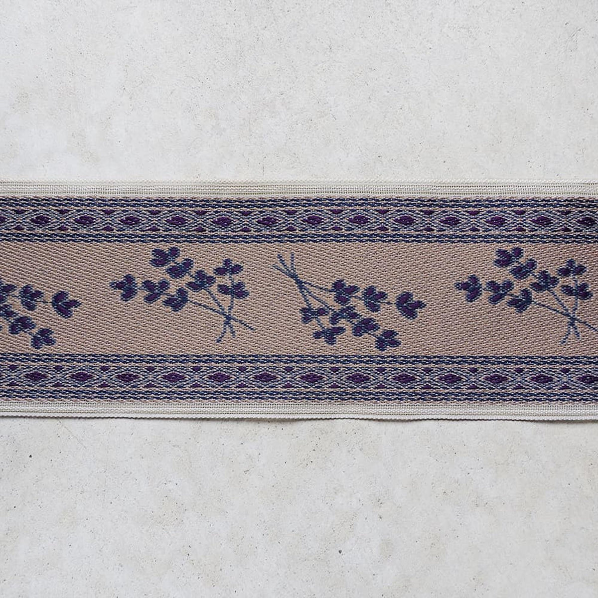 Tatami Edge Tape, Japanese Jacquard Provence Motif Trim | Stiff | 8Cm X 10M For Bags And Pouches