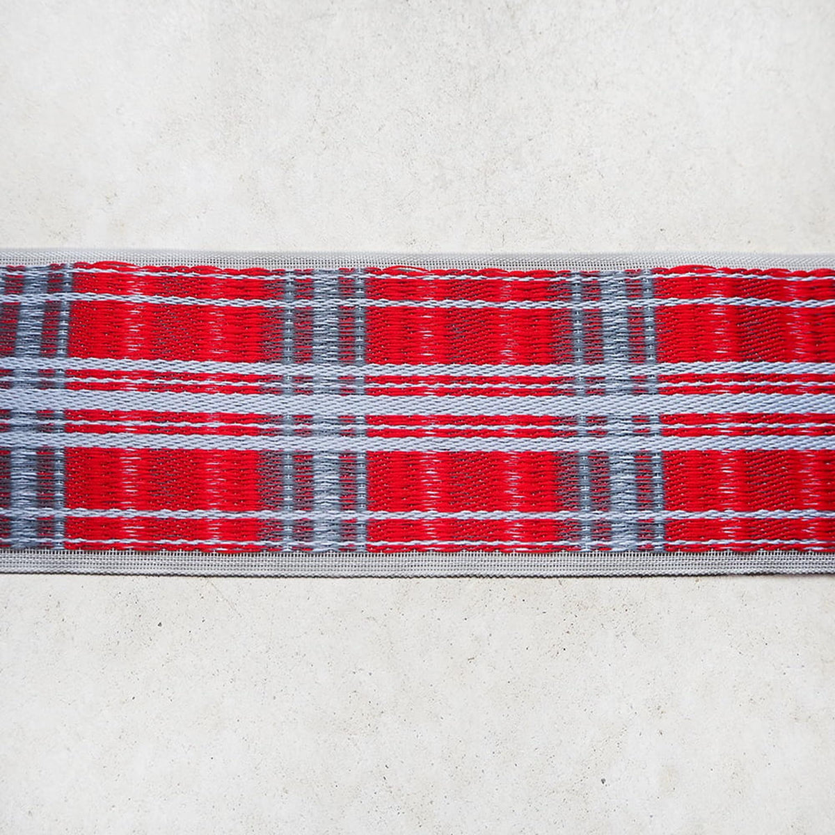 Japanese Jacquard Tatami-Beri Ribbon, Strawberry Red | Stiff Trim, 8cm x 10m