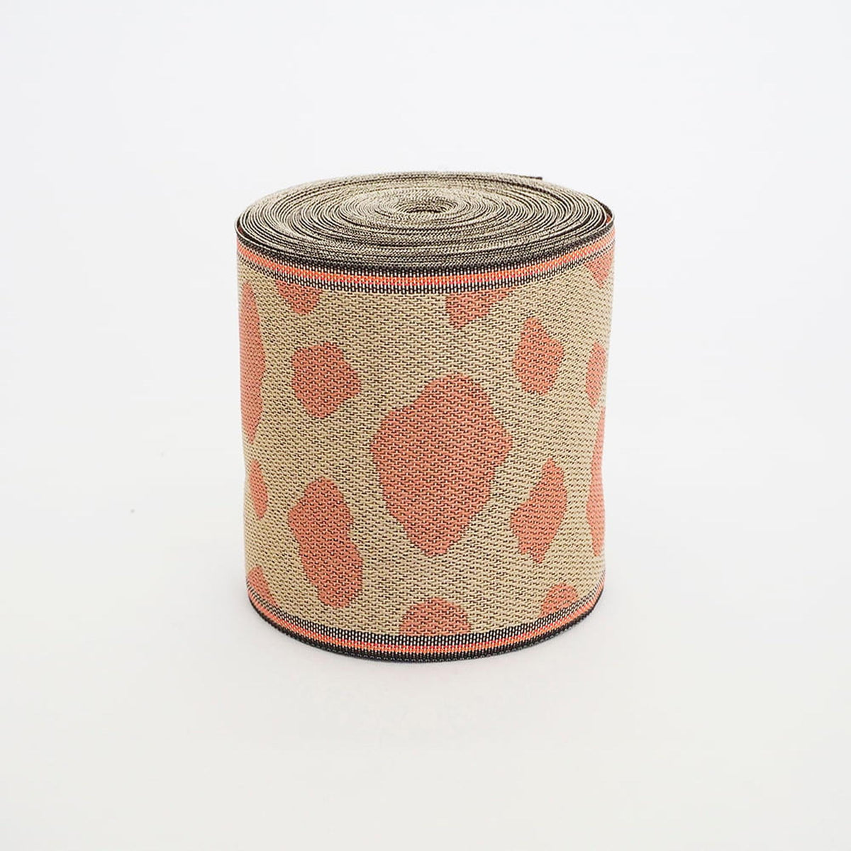 Tatami Edge Tape, Cow Pattern Jacquard Trim | Japanese Textile | 8Cm X 10M | Made In Japan