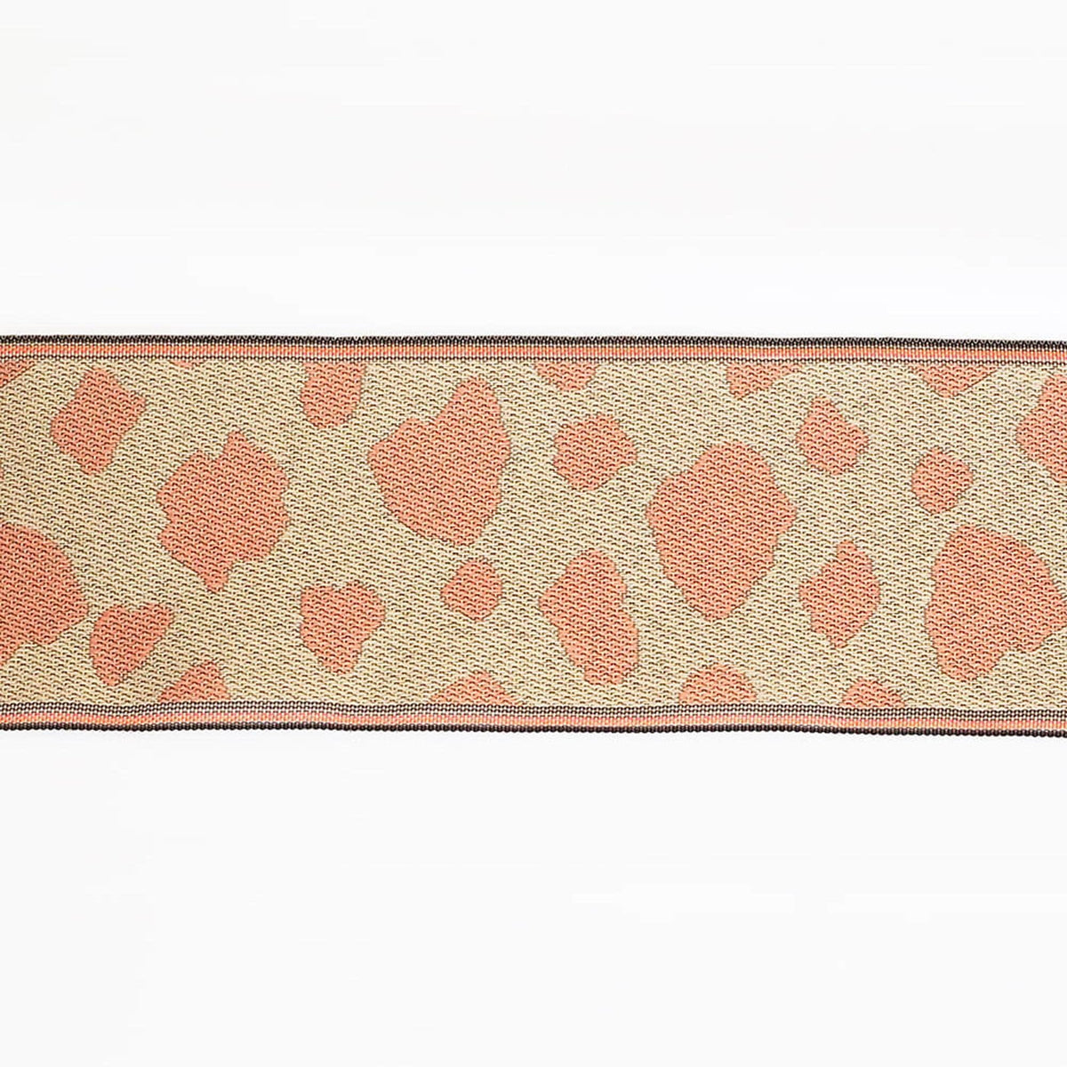 Tatami Edge Tape, Cow Pattern Jacquard Trim | Japanese Textile | 8Cm X 10M | Made In Japan