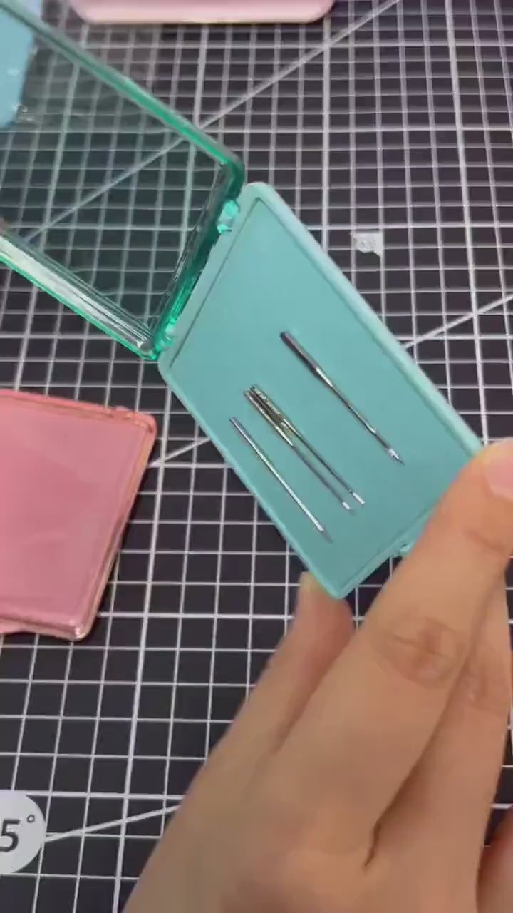 KAWAGUCHI Needle Case – 70th Anniversary Limited Edition – Pink or Blue – Magnetic Pin Holder